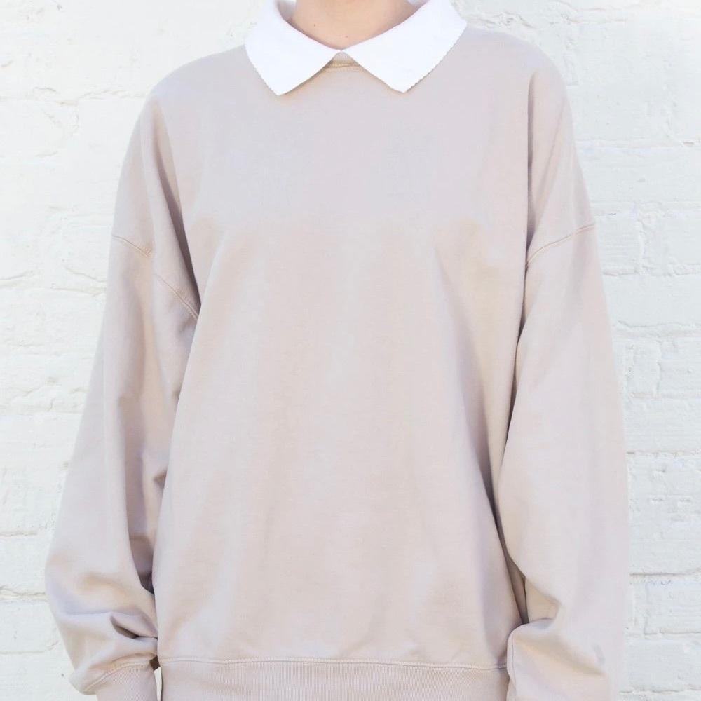 Brandy Melville Erica Collar Sweatshirt